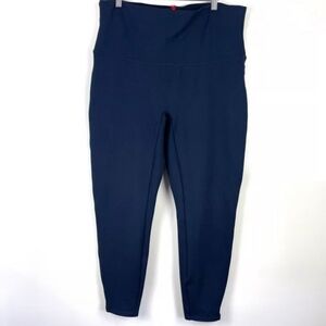 Spanx Ankle Length Ponte Hem Slit Leggings - Nightfall (Blue) - Size XL